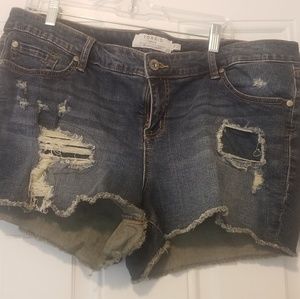 Torrid Distressed Denim Shorts